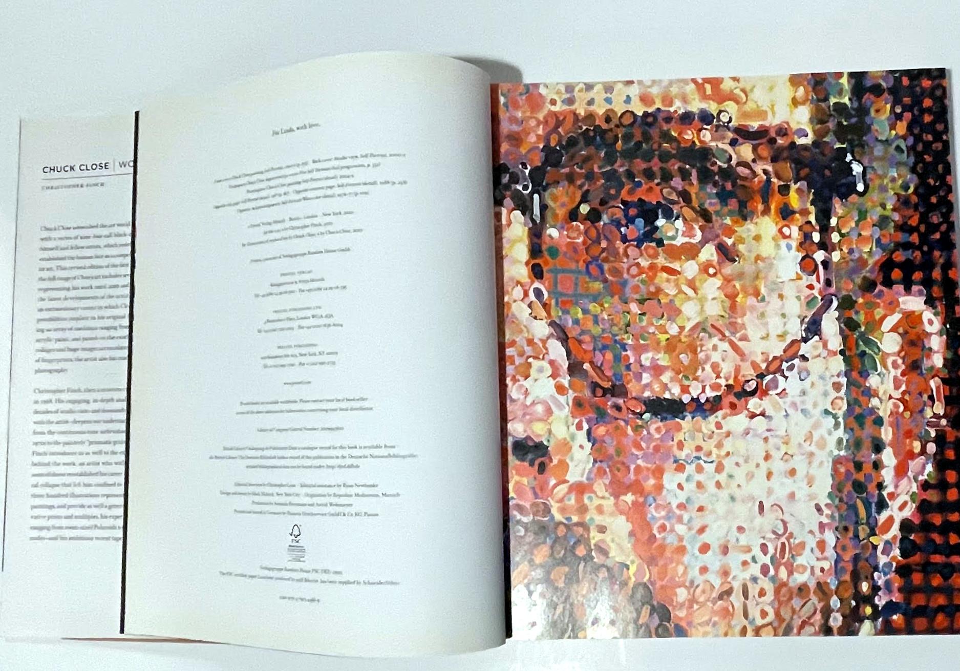 Book: CHUCK CLOSE WORK (hand signed by both Chuck Close and Christopher Finch) For Sale 7