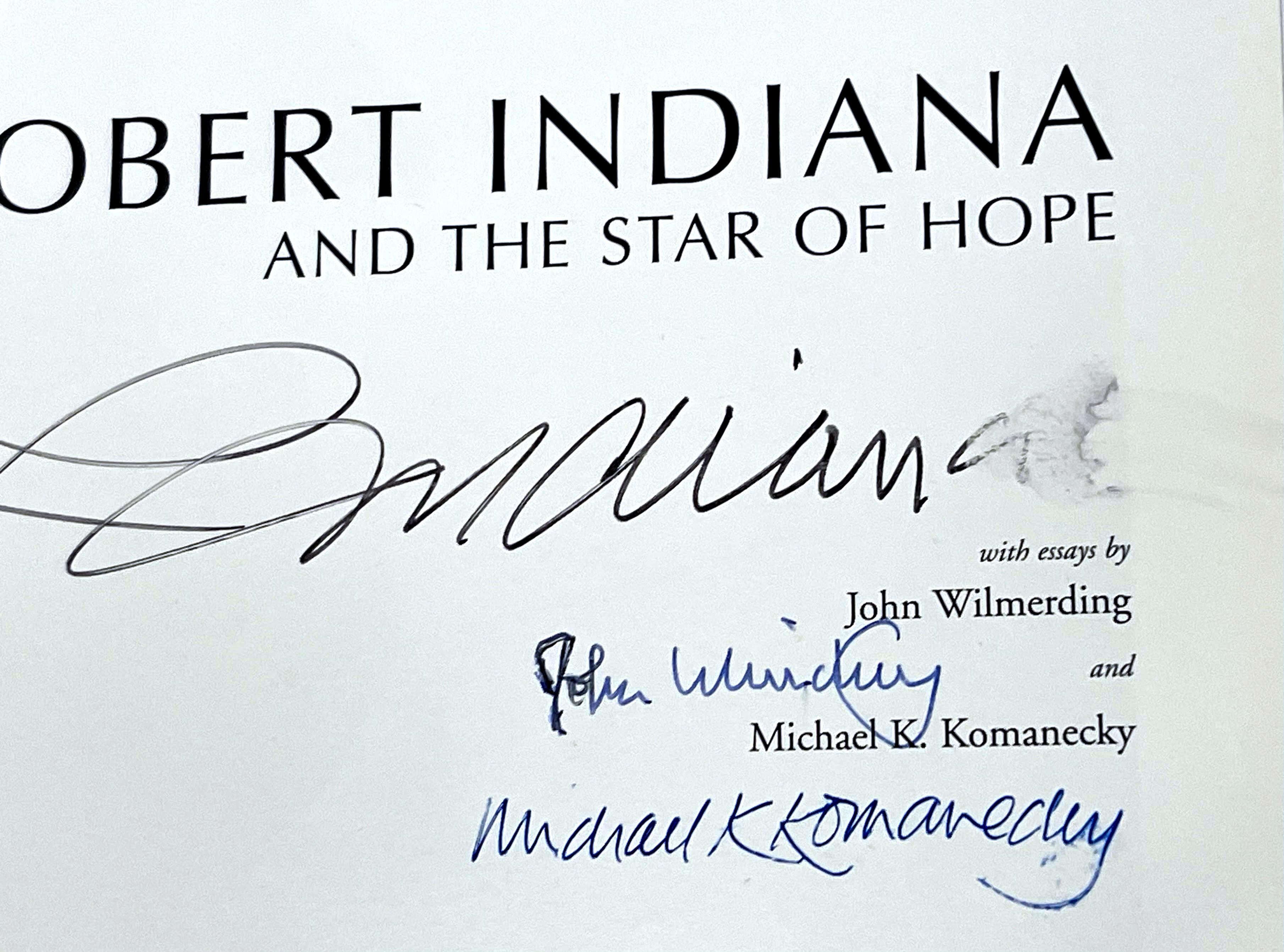 Monographie : Robert Indiana et l'étoile de l'espoir (signé par l'artiste et 2 écrivains) en vente 2