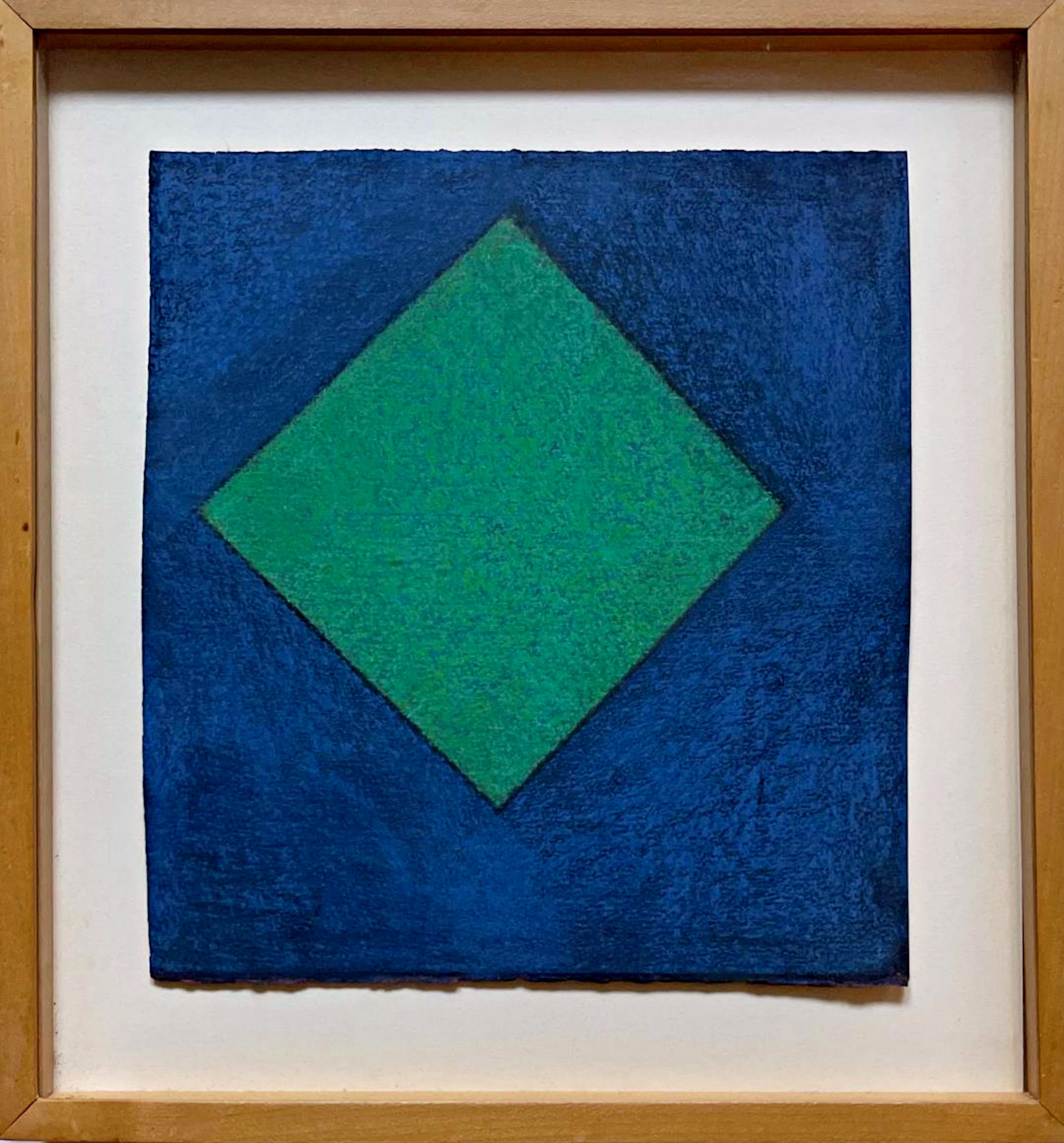 Peinture abstraite géométrique minimaliste unique signée par un artiste de renom - Géométrique abstrait Painting par Winston Roeth