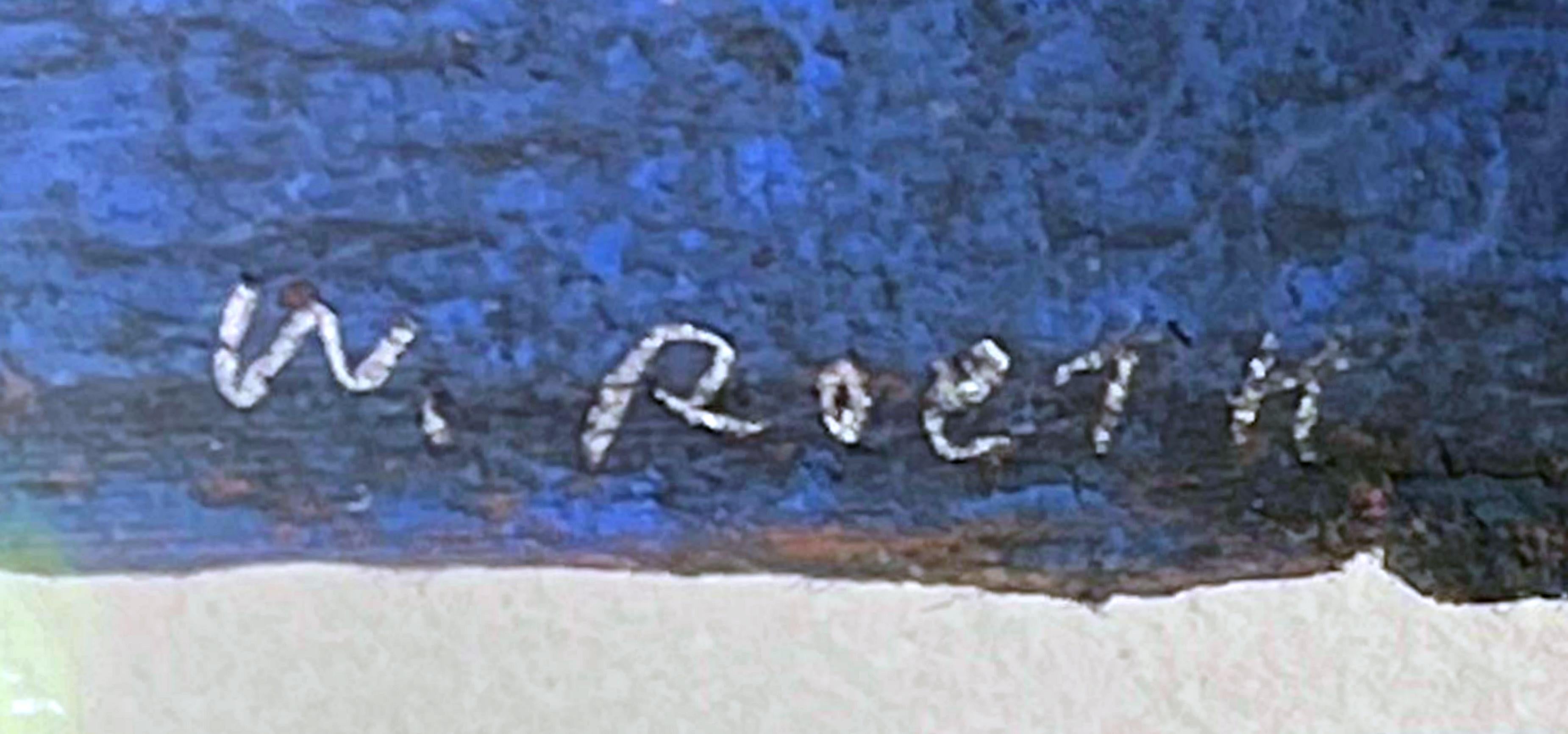 Une œuvre exquise d'abstraction géométrique de cet artiste célèbre.
Winston Roeth
Sans titre, vers 1996
Pastel sur papier fait main
Signé à la main au recto
Cadre inclus : Encadré dans le cadre en bois d'origine avec plexiglas anti-UV.
Mesures