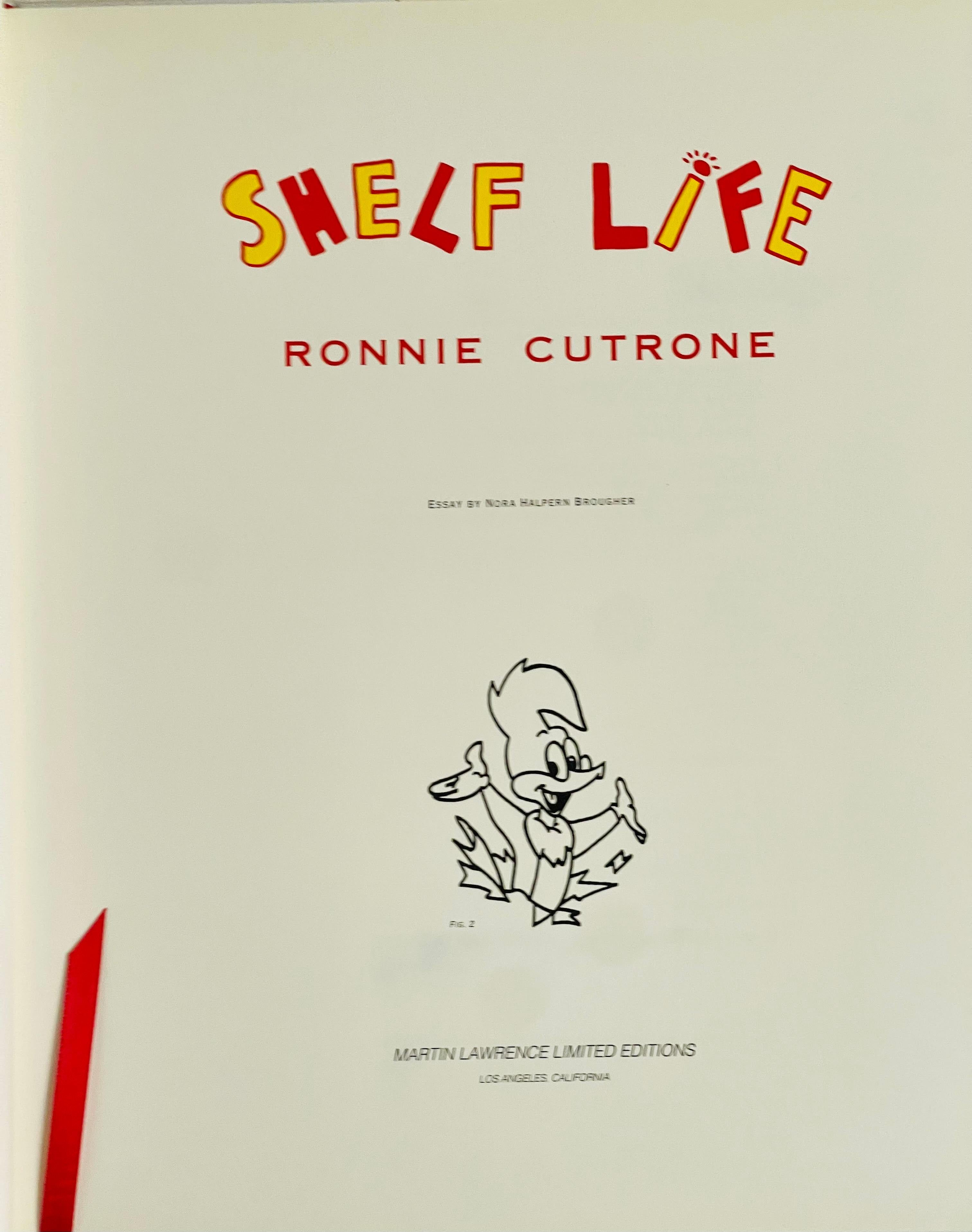 Original Vogelzeichnung (hand signiert und beschriftet von Ronnie Cutrone) in Monografie im Angebot 3
