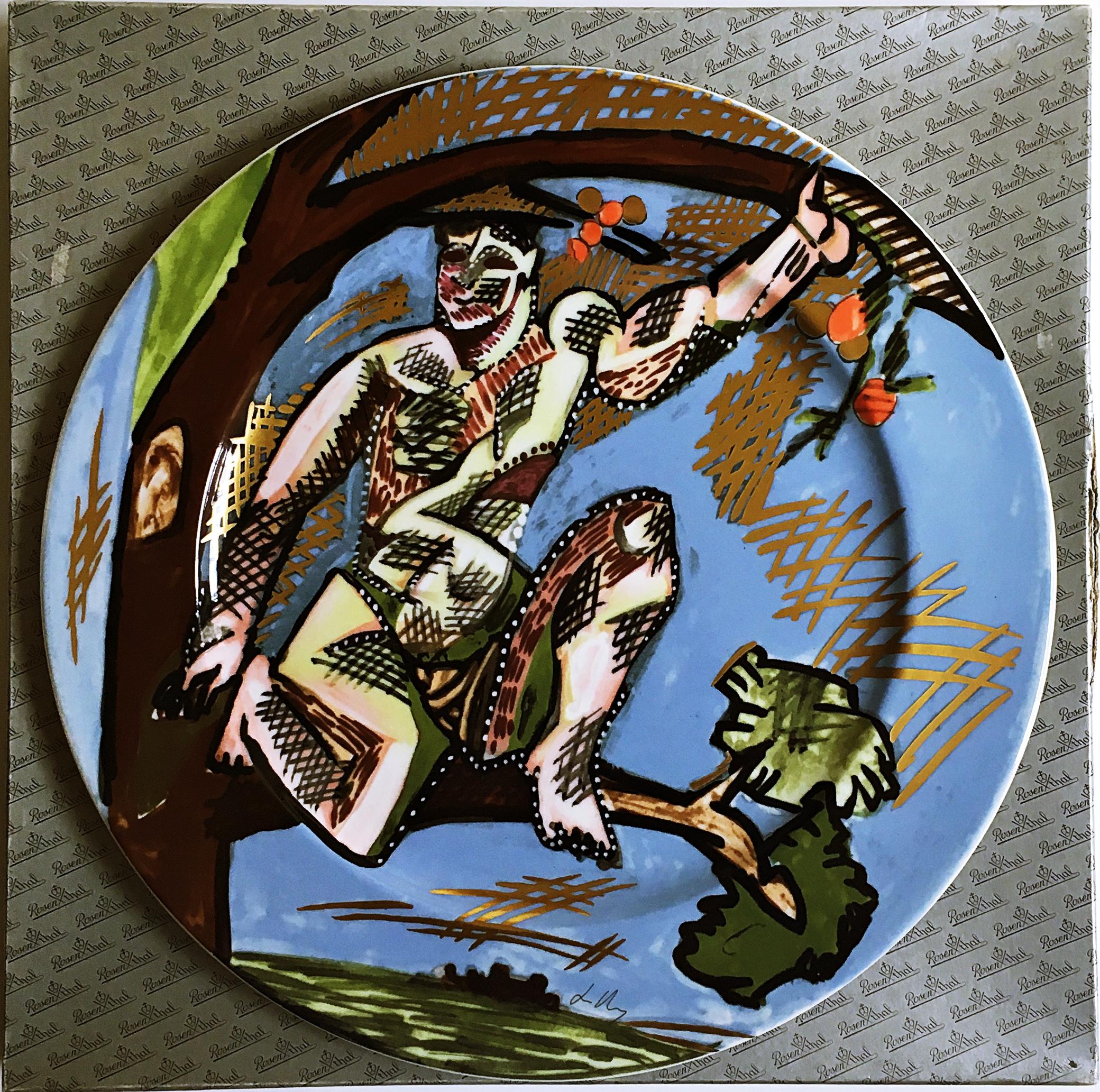 Kunstlerplatzteller Artists ceramic plate by Rosenthal, Inc For Sale 5