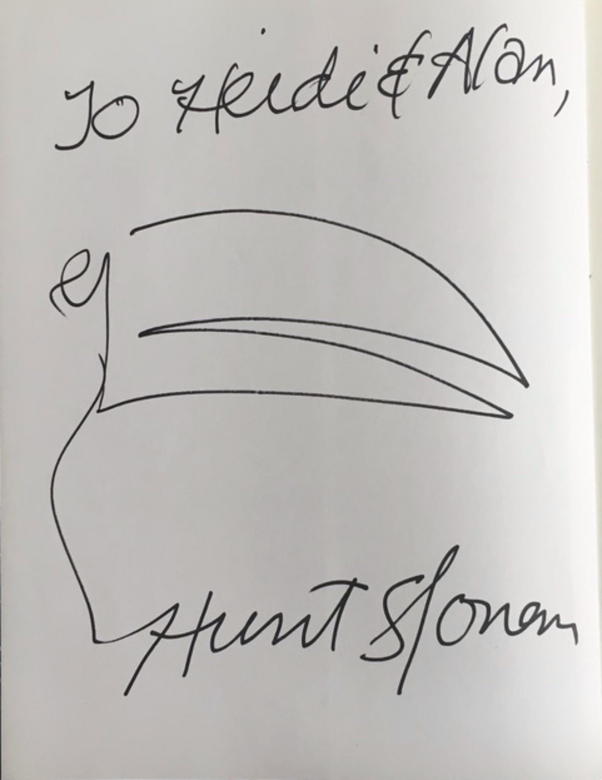 Toucan drawing, signed & inscribed in marker, held in elegant hardback monograph - Art by Hunt Slonem