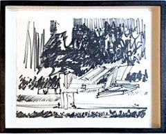 Sketch for van Abbemuseum, Eindhoven, unique signed drawing, gifted to curator
