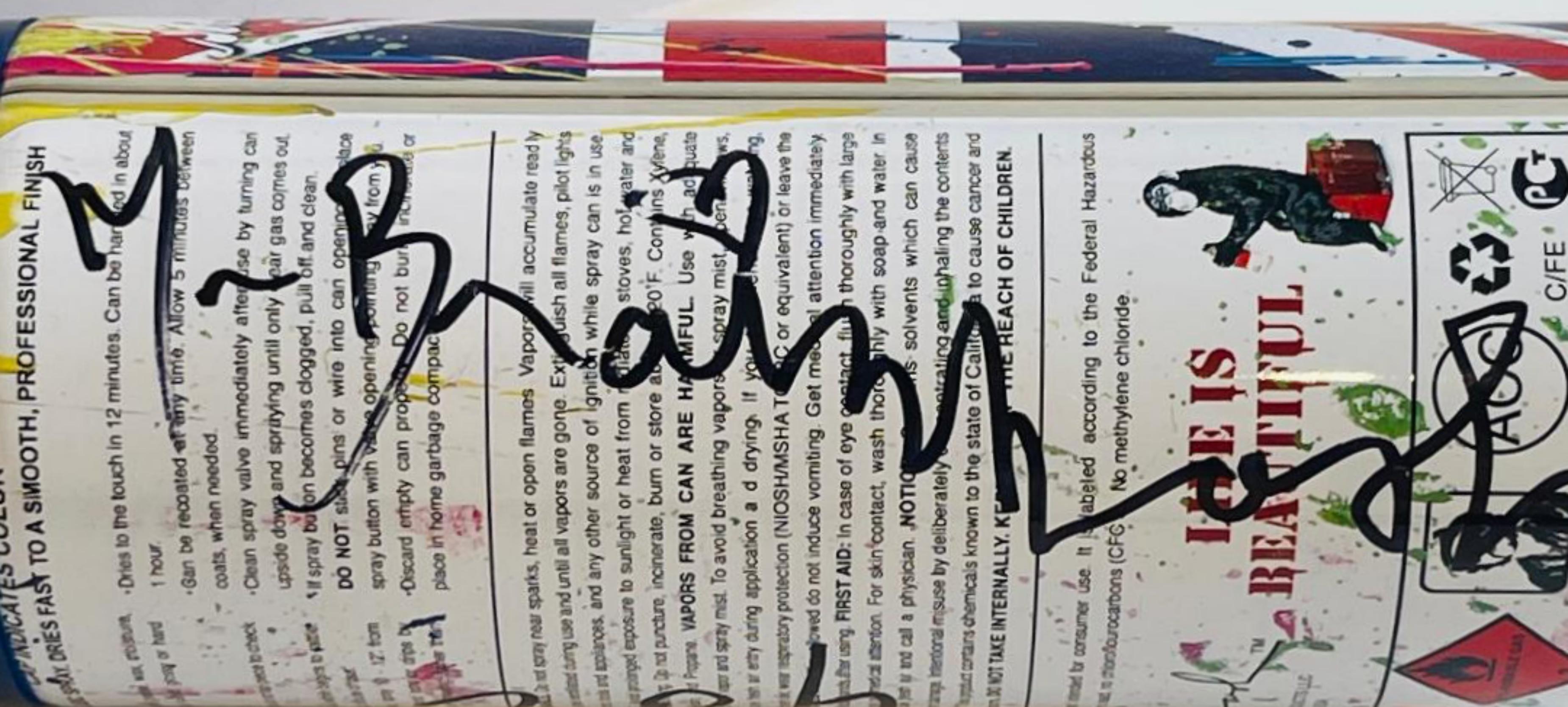 Bote de spray London, para La vida es bella (éste firmado a mano por Mr. Brainwash) 5