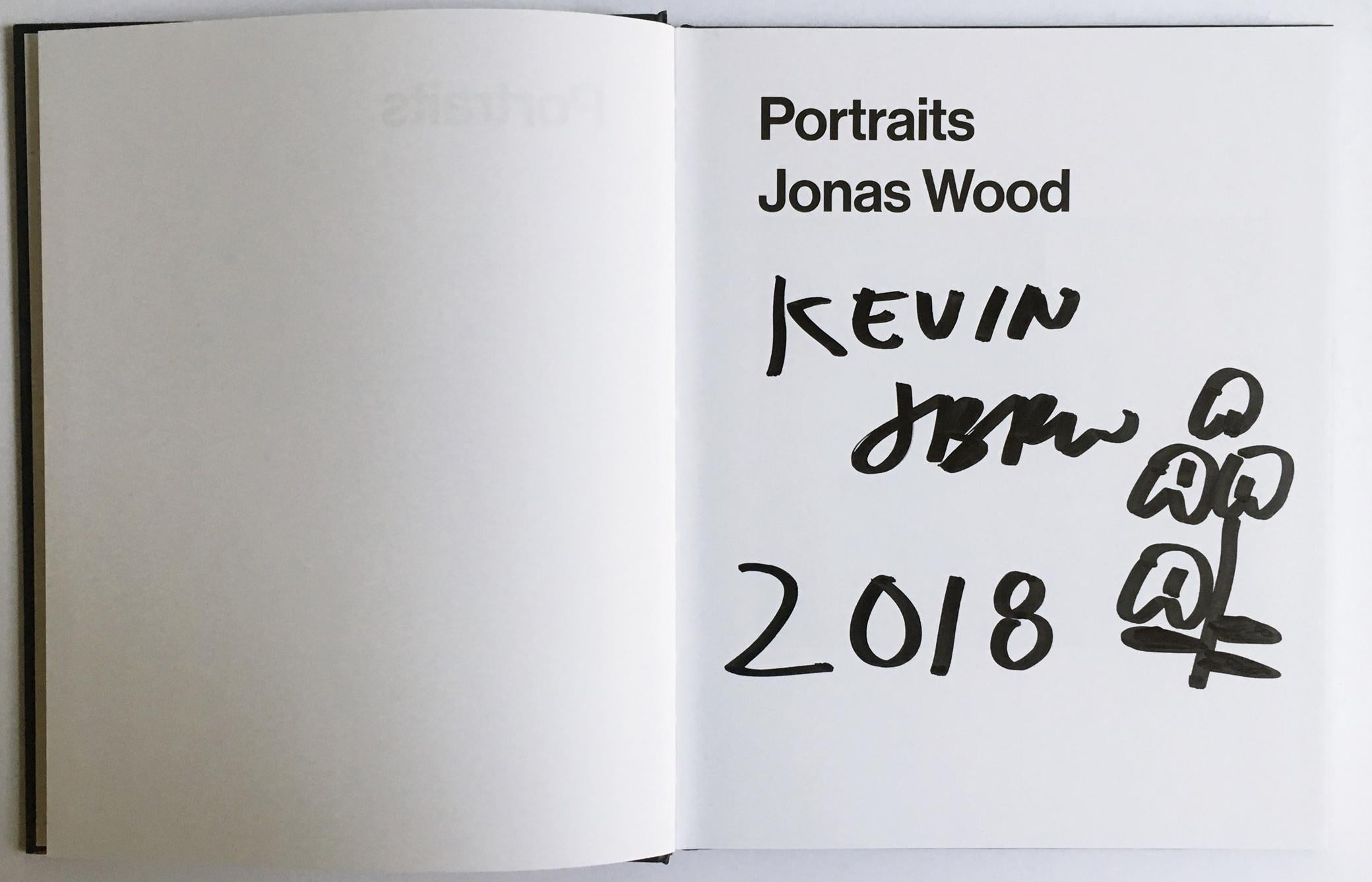 Jonas Wood, Original signierte Blumenzeichnung, an Kevin, in Hardback-Monographie im Angebot 2