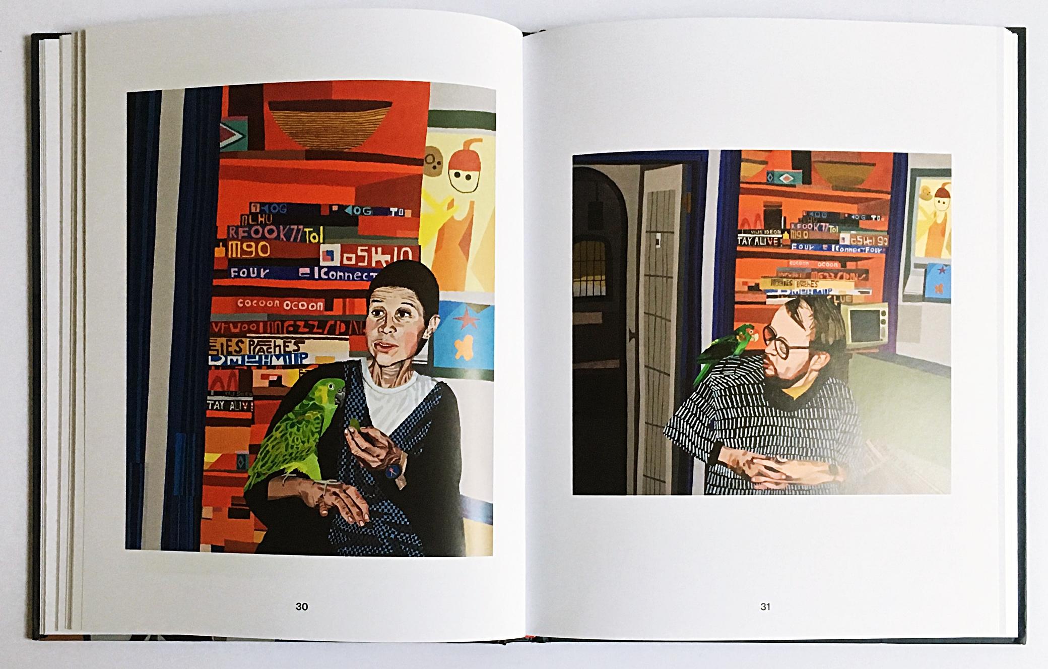 Jonas Wood, Original signierte Blumenzeichnung, an Kevin, in Hardback-Monographie im Angebot 8