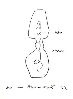 Marina Abramovic, dessin original en forme de sablier signé à la main dans une monographie des Beaux Arts