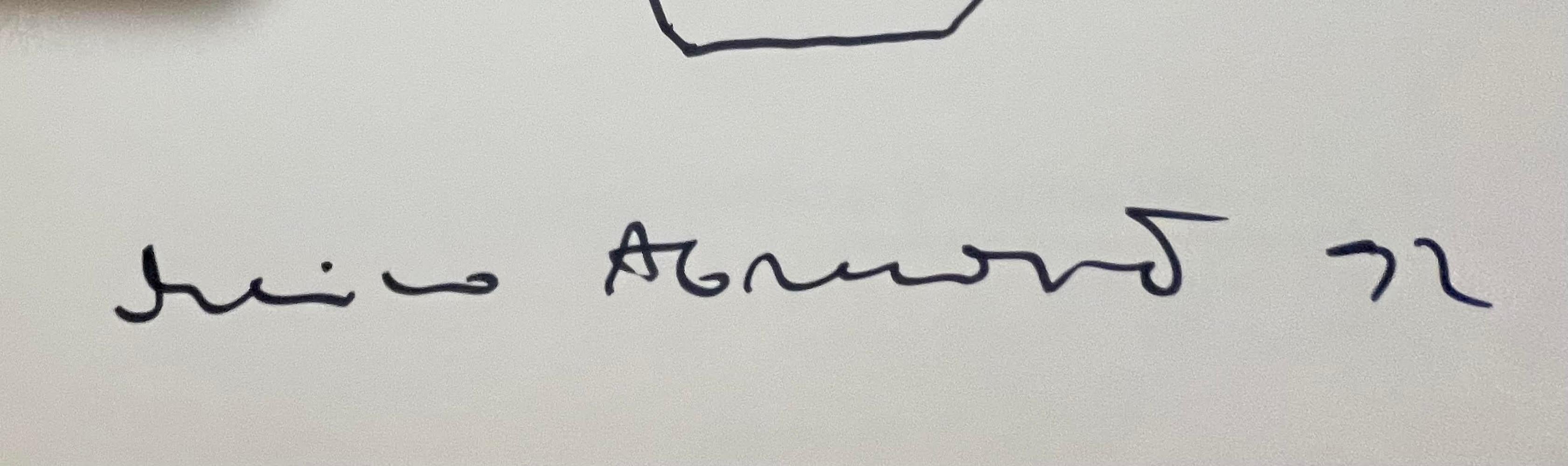 Marina Abramovic, Disegno originale di clessidra firmato a mano nella monografia Beaux Arts in vendita 1