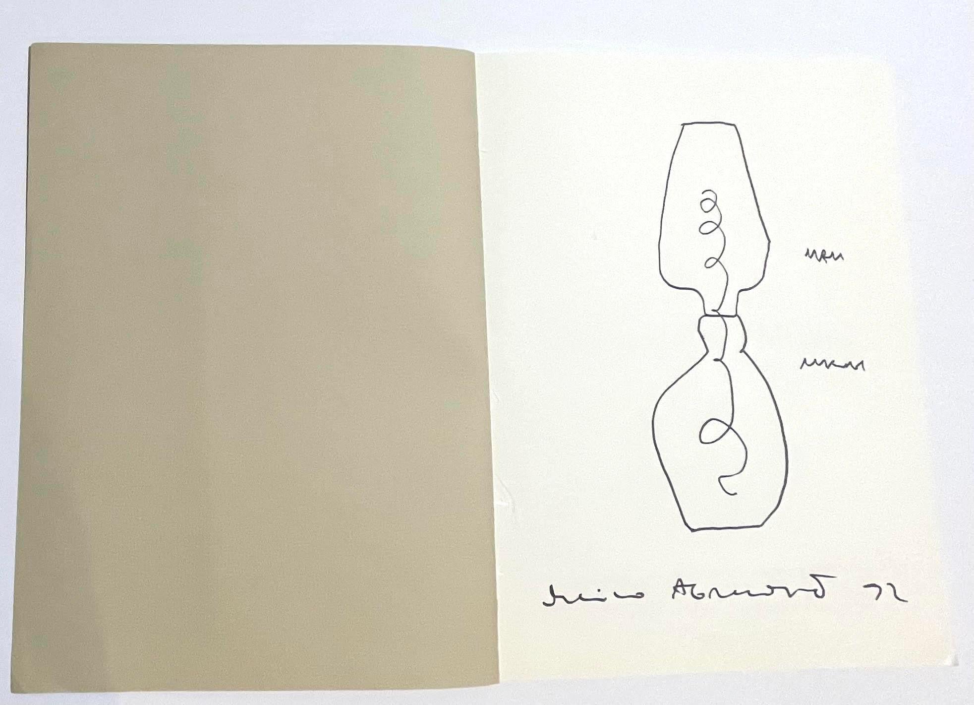 Marina Abramovic, Disegno originale di clessidra firmato a mano nella monografia Beaux Arts in vendita 2
