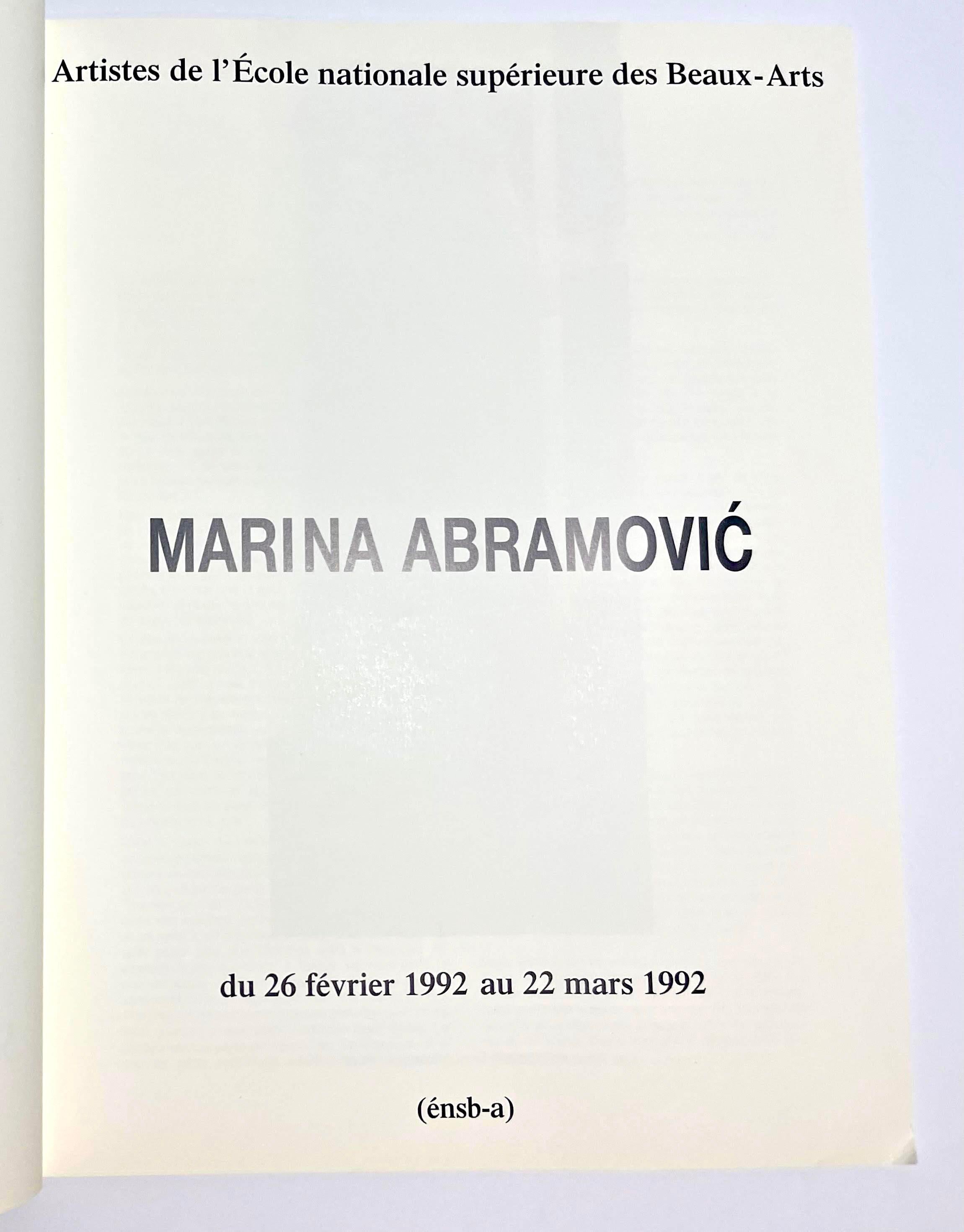 Marina Abramovic, Disegno originale di clessidra firmato a mano nella monografia Beaux Arts in vendita 5