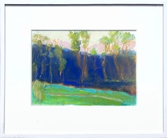 Blau-Grün (Blu-Verde) dipinto a pastello unico firmato a mano, autenticato, incorniciato