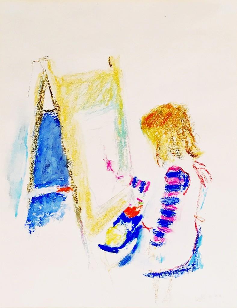 Wolf Kahn, Melany, signiertes Pastellgemälde mit originalem Galerie Label Gerahmt 1