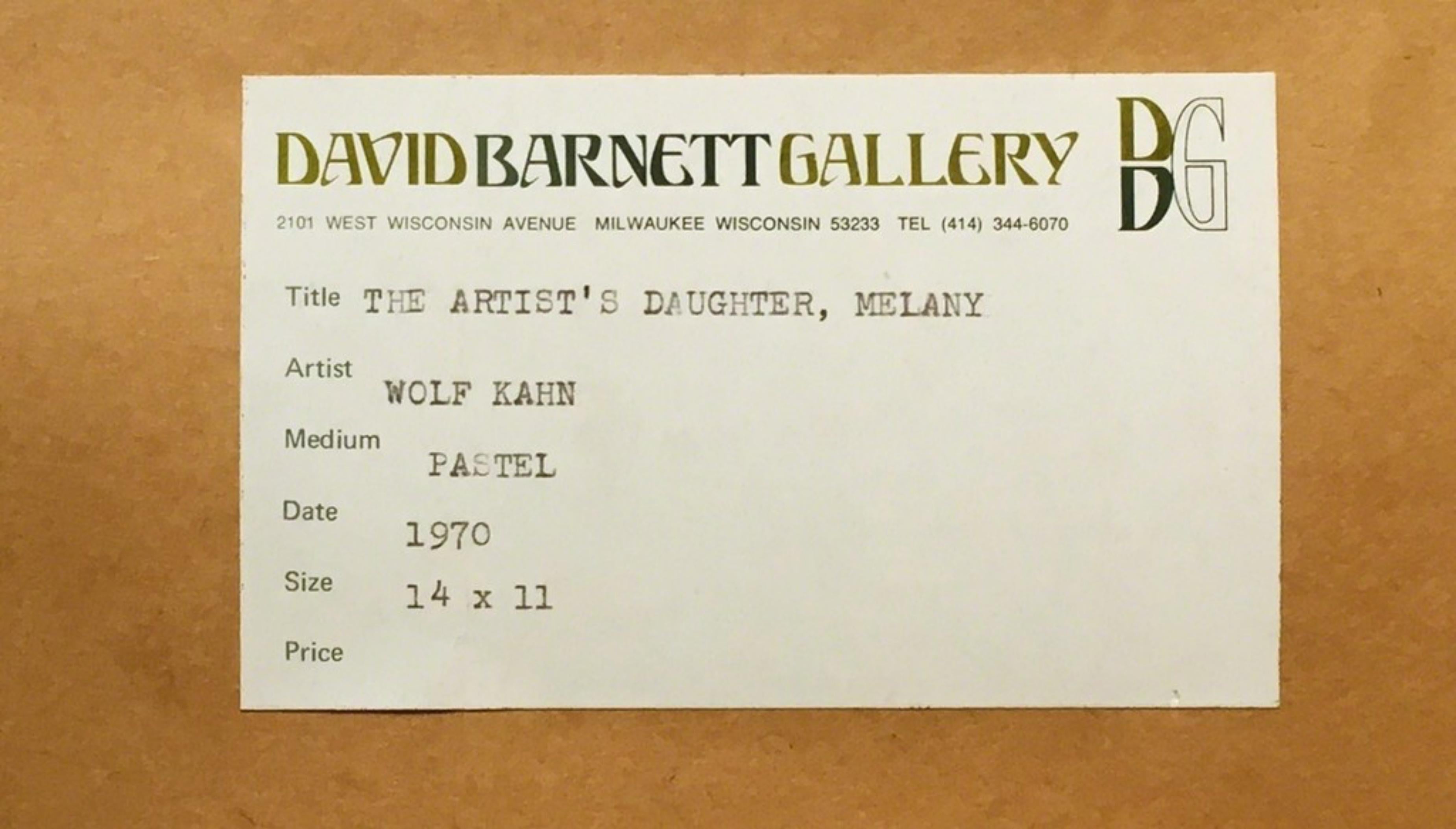 Wolf Kahn, Melany, signiertes Pastellgemälde mit originalem Galerie Label Gerahmt 3