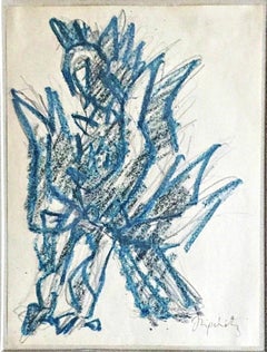 Studio per una lezione da un disastro, disegno unico e firmato del miglior scultore modernista