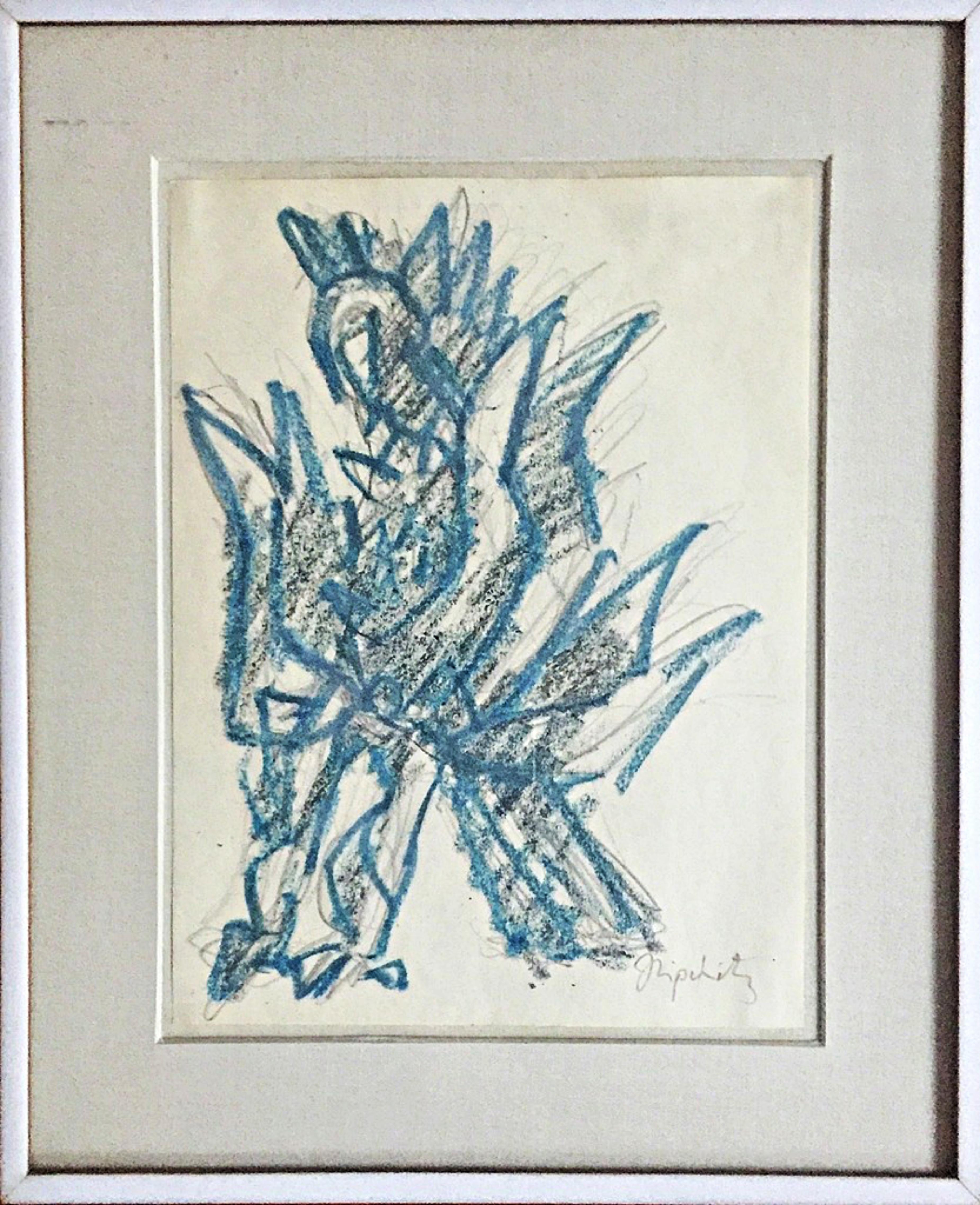 Studio per una lezione da un disastro, disegno unico e firmato del miglior scultore modernista - Mixed Media Art Moderno di Jacques Lipchitz