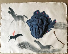 Mary Frank, Collage de papel fundido en 3D, firmado, nº 78/85