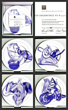 Grabados Vortex: 4 Láminas de edición limitada en caja (COA firmado por Frank Stella)