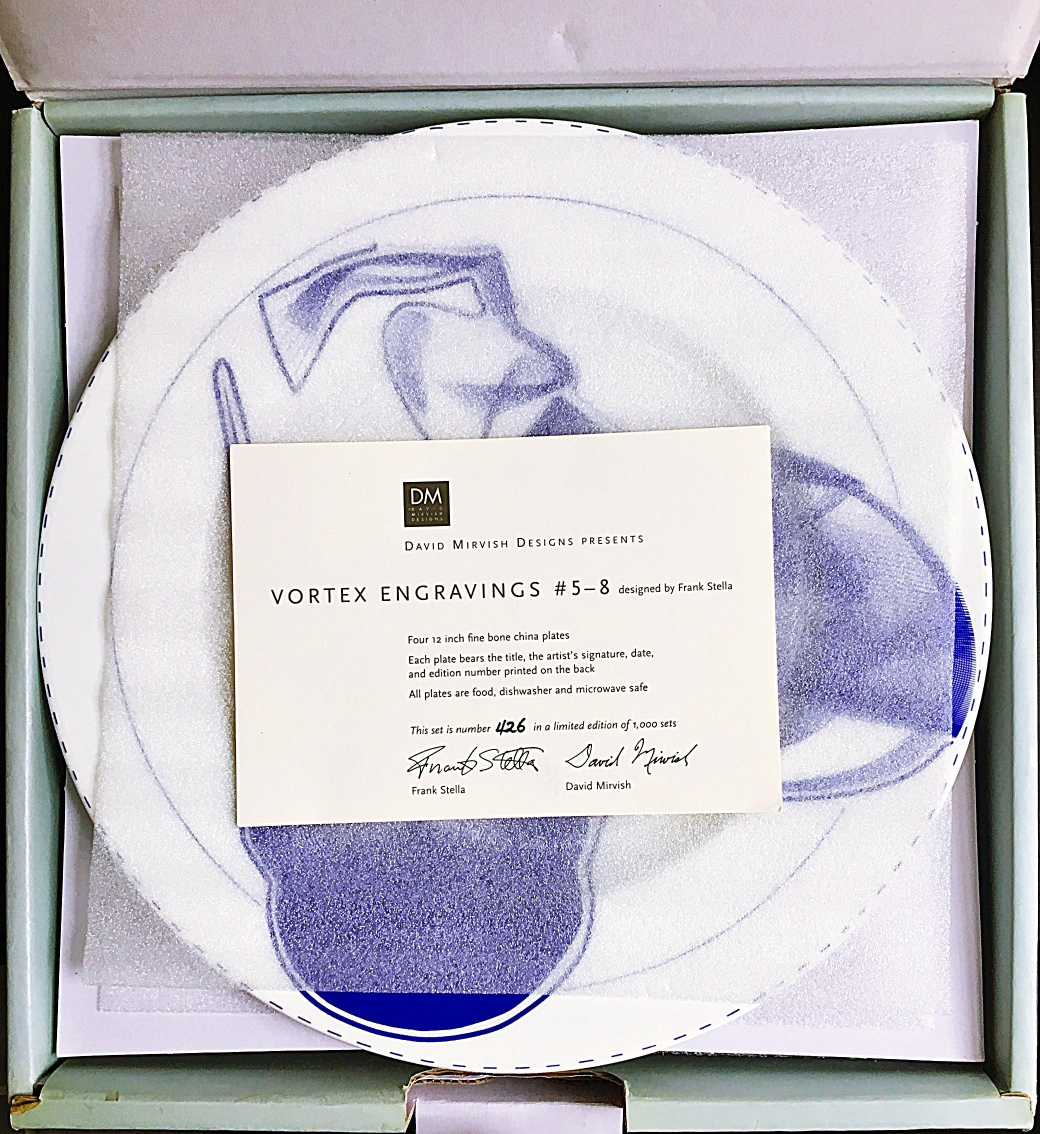 Grabados Vortex: 4 Láminas de edición limitada en caja (COA firmado por Frank Stella) en venta 3