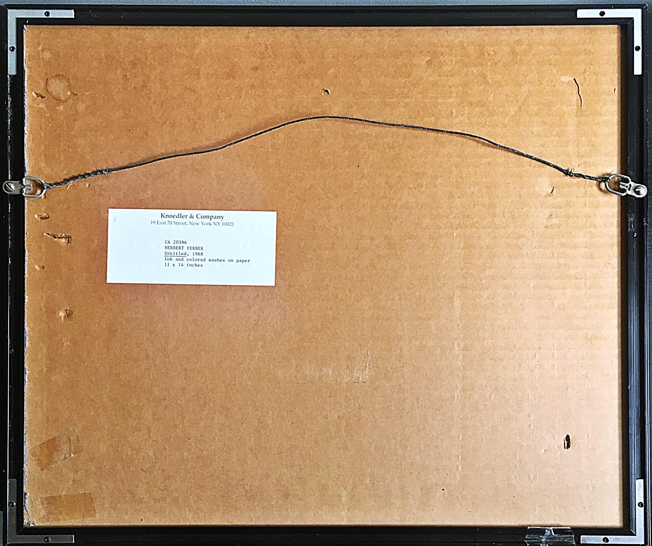 Herbert Ferber, Abstract Expressionist sculptural study signed framed Provenance For Sale 4
