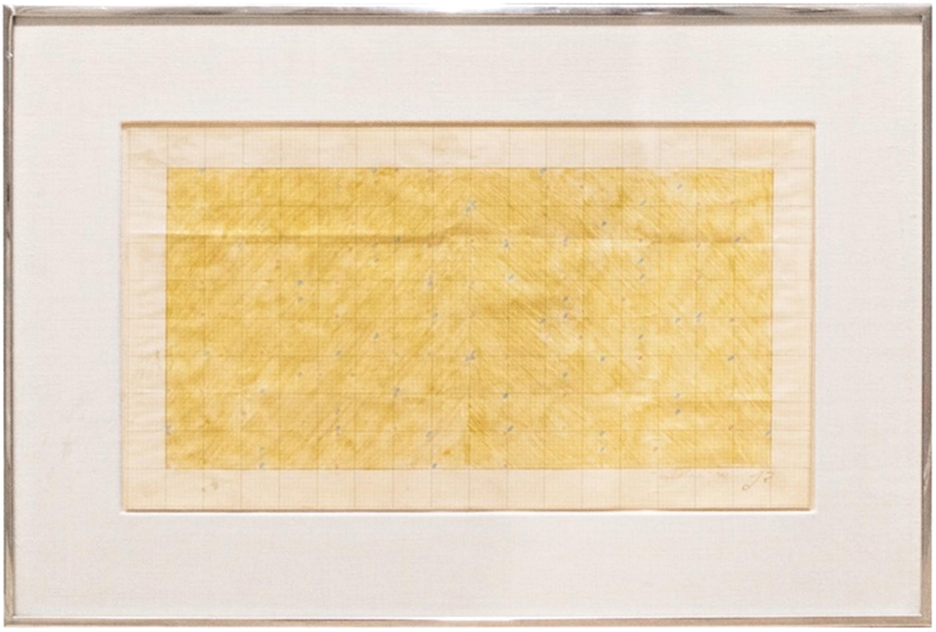 Larry Poons, Midget Racer, unique Color Field Abstract Geometric drawing, signed For Sale 2
