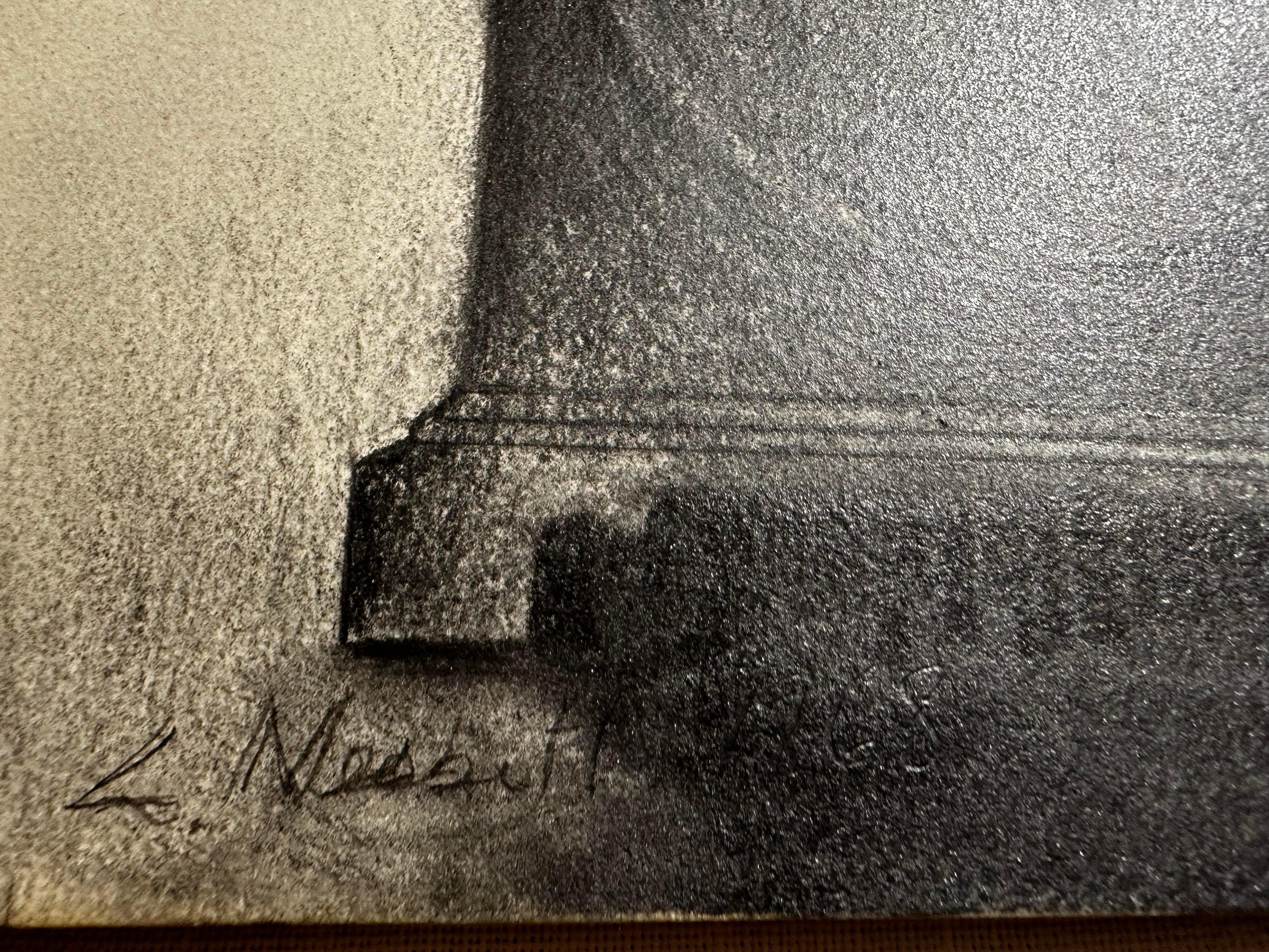 Lowell Nesbitt
Studio Wall Clock, 1968
Charcoal on board w/original Corcoran Gallery Exhibition Labels
Signed in graphite on the front
27 x 38.75 inches
Unframed; accompanied by the original labels which can be affixed to a frame when