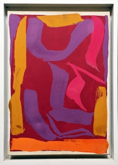 Raymond (Ray) Parker, Pittura espressionista astratta, firmata, incorniciata, Fischbach