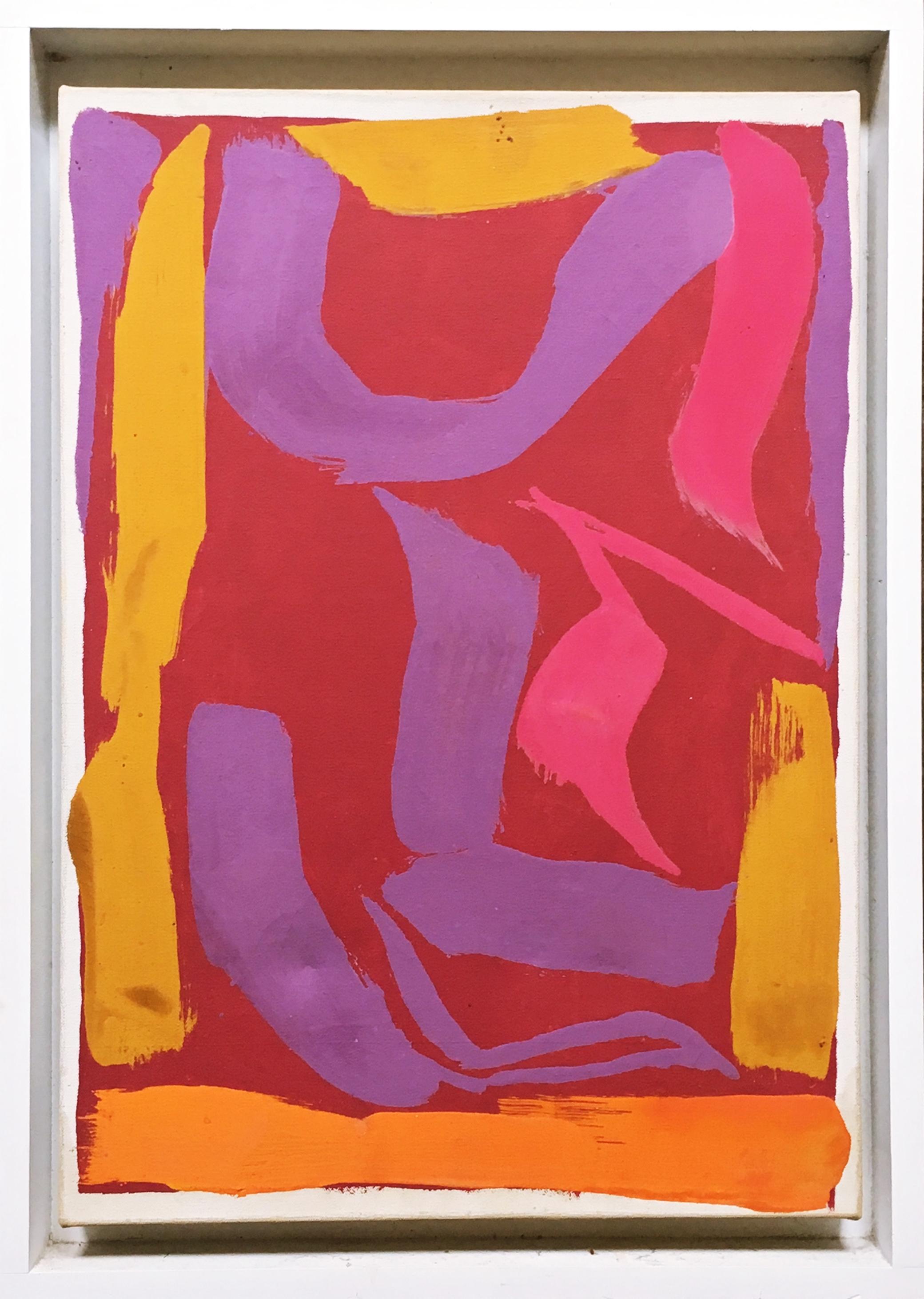 Raymond (Ray) Parker, Pittura espressionista astratta, firmata, incorniciata, Fischbach - Painting di Raymond Parker