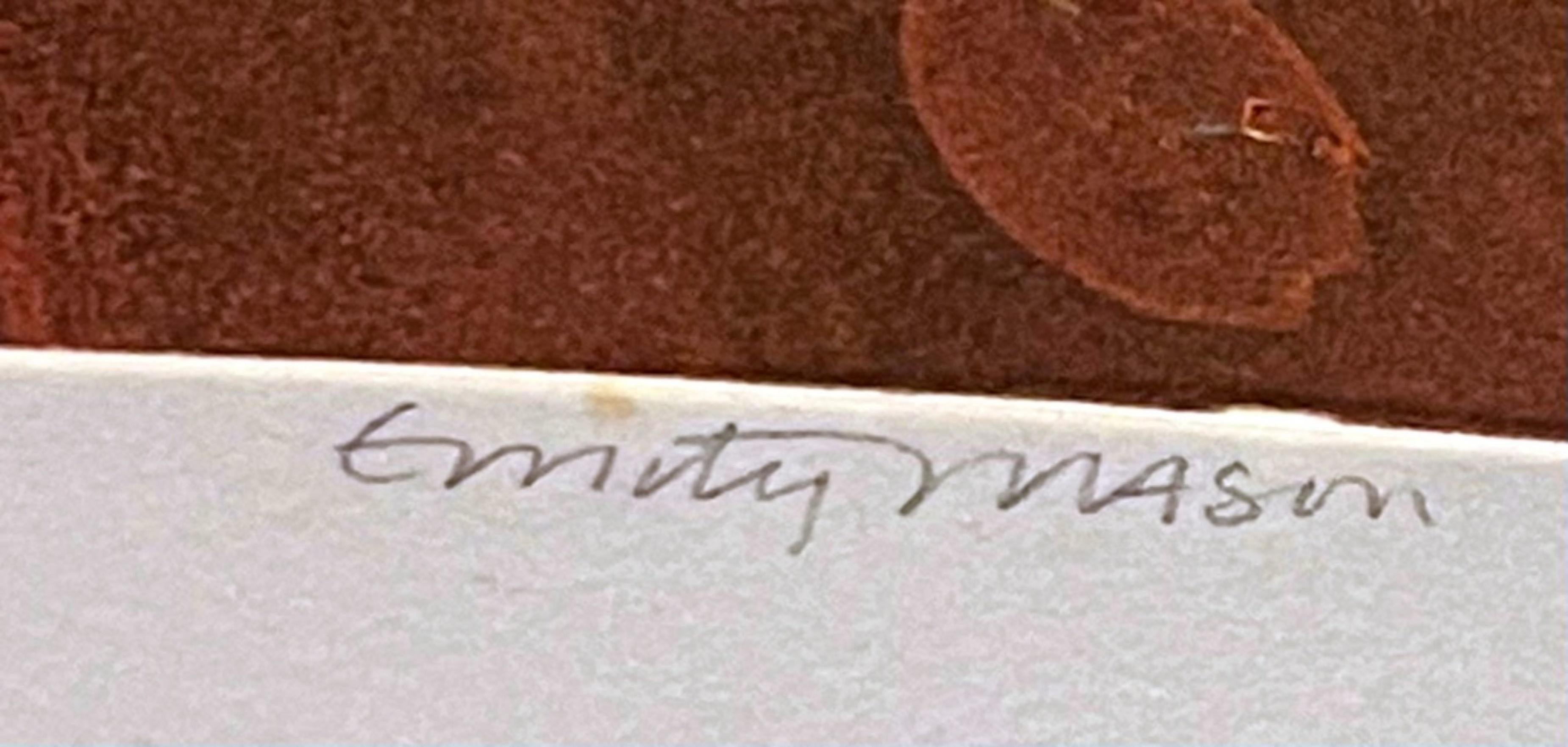 Emily Mason, monotipo Corazón, firmado e inscrito en marco de artista, esposa de Wolf Kahn en venta 1