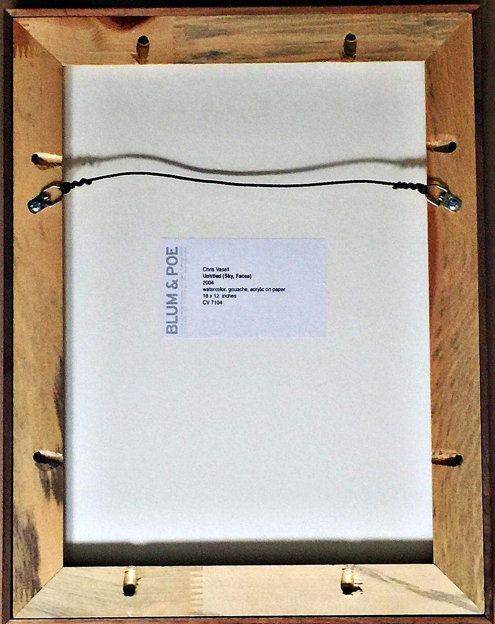 Senza titolo (Cielo, Volti), dipinto unico firmato Provenienza: Blum & Poe Surrealista - Art di Chris Vasell