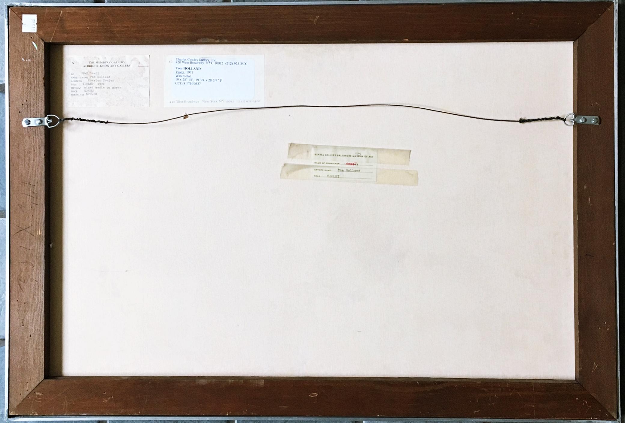 Violett (unique signiertes Gemälde; Charles Cowles, Baltimore Museum, Albright Knox) im Angebot 2