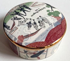 Boîte à bijoux en porcelaine fine à la main pour le rideau suspendu Rake's Progress