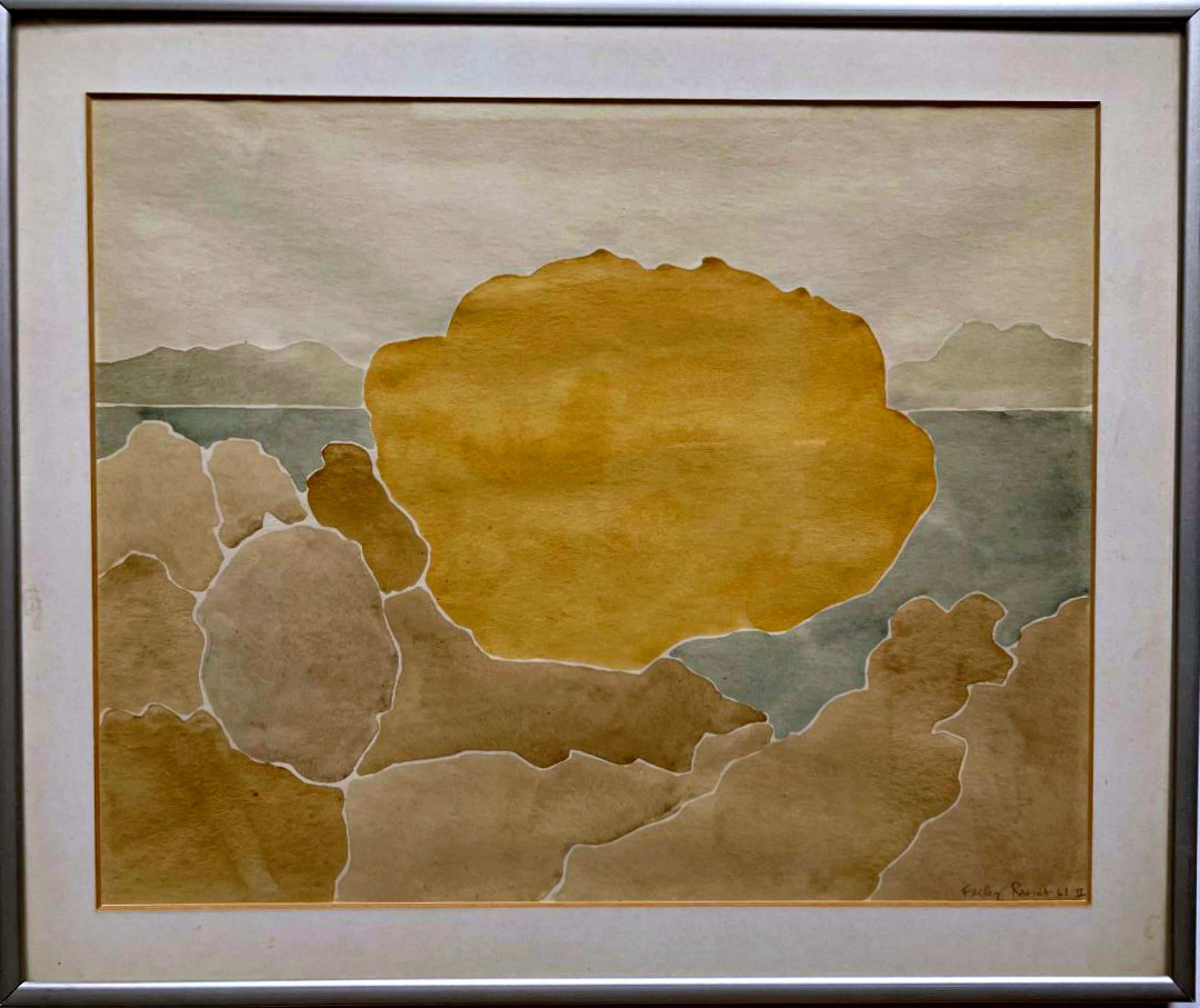 Rafina II Grecia (etichetta Kasmin London) Firmato 1961 pittura a colori dell'artista