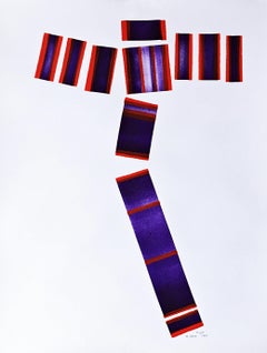 Untitled Minimalist painting on paper Signed by pioneering sculptor Lyman Kipp