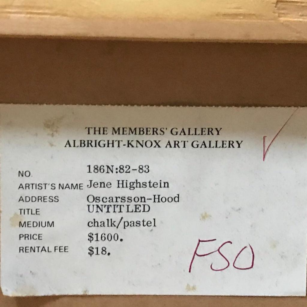 Unique signed abstract painting on paper renowned artist, Albright Knox Gallery - Abstract Art by Jene Highstein