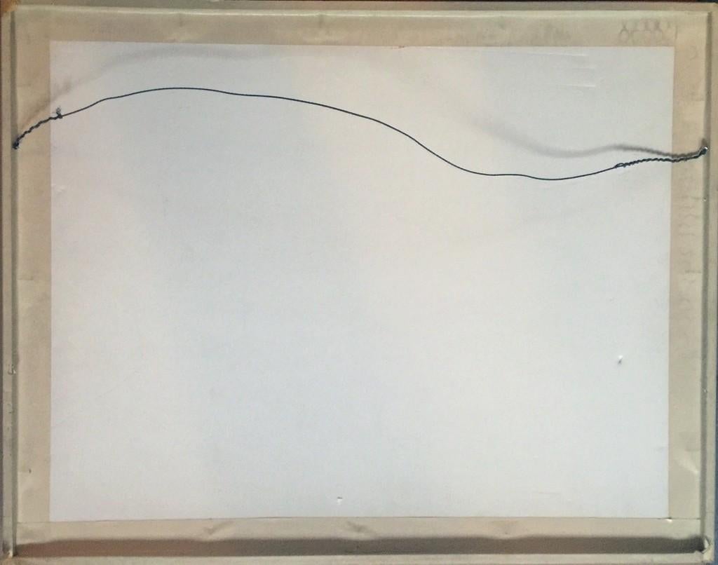 Astrazione geometrica senza titolo - opera unica firmata e iscritta - incorniciata - Abstract Drawing Grigio di Paul Pagk