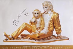 Disegno floreale unico firmato a mano su Michael Jackson e stampa Bubbles dal SFMOMA