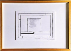 Geometric Abstraction (unique, signed graphite drawing gifted to fellow artist)