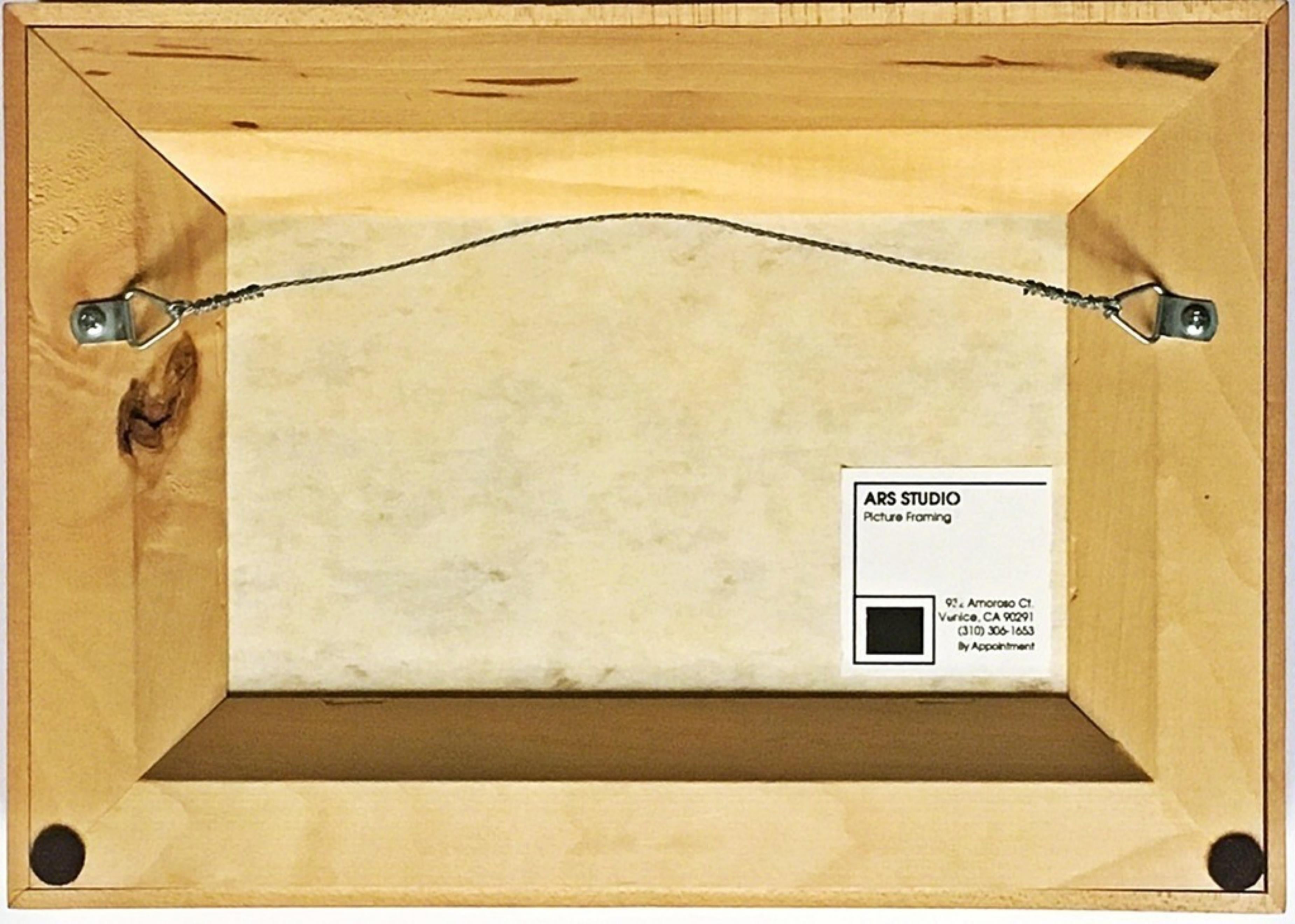 Geometrische Abstraktion (Einzigartige, signierte Graphitzeichnung, die einem Künstlerkollegen geschenkt wurde) (Grau), Abstract Drawing, von Peter Halley
