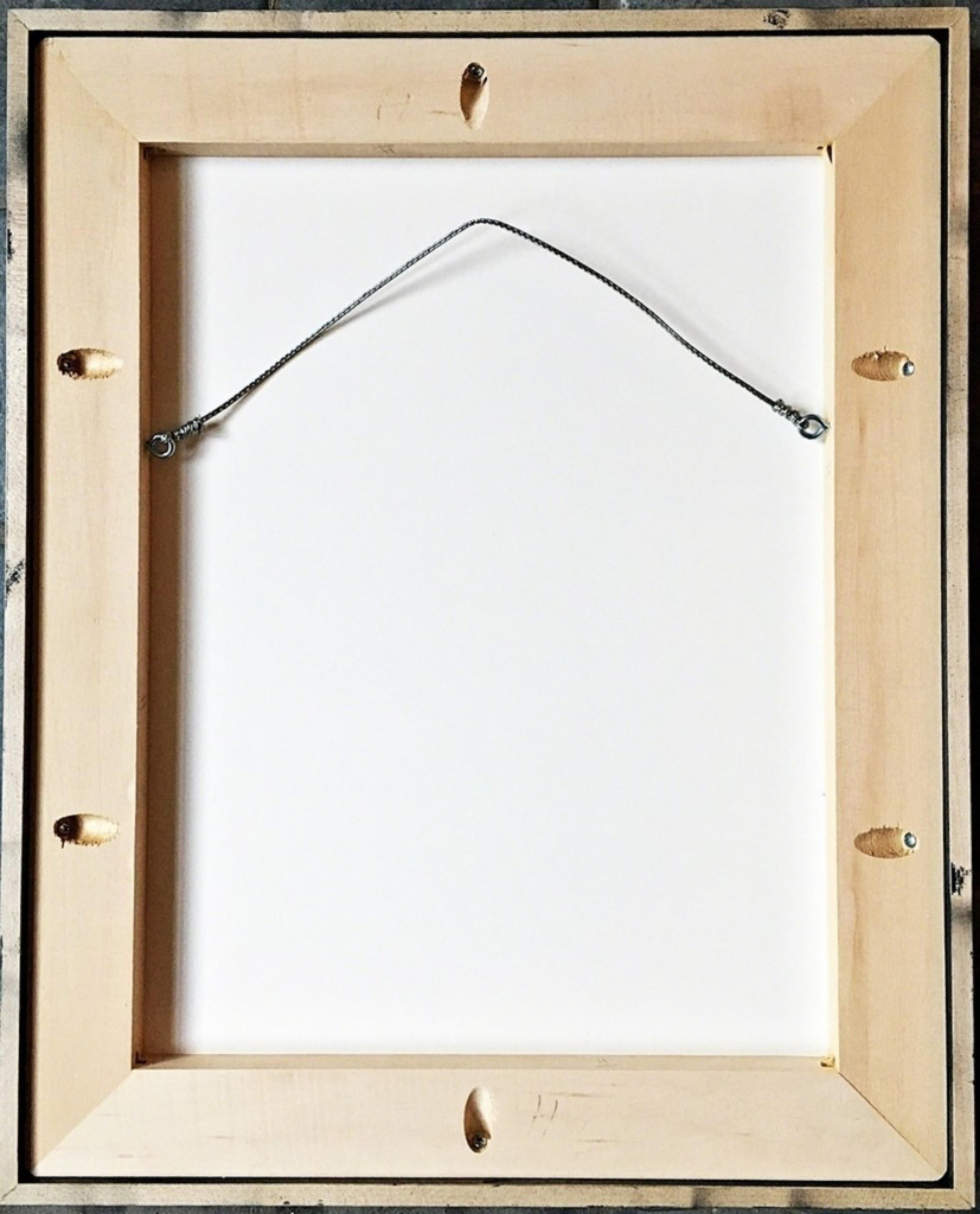 Untitled (Rose) Unique original signed graphite drawing from MOCA Detroit Framed - Pop Art Art by Donald Baechler
