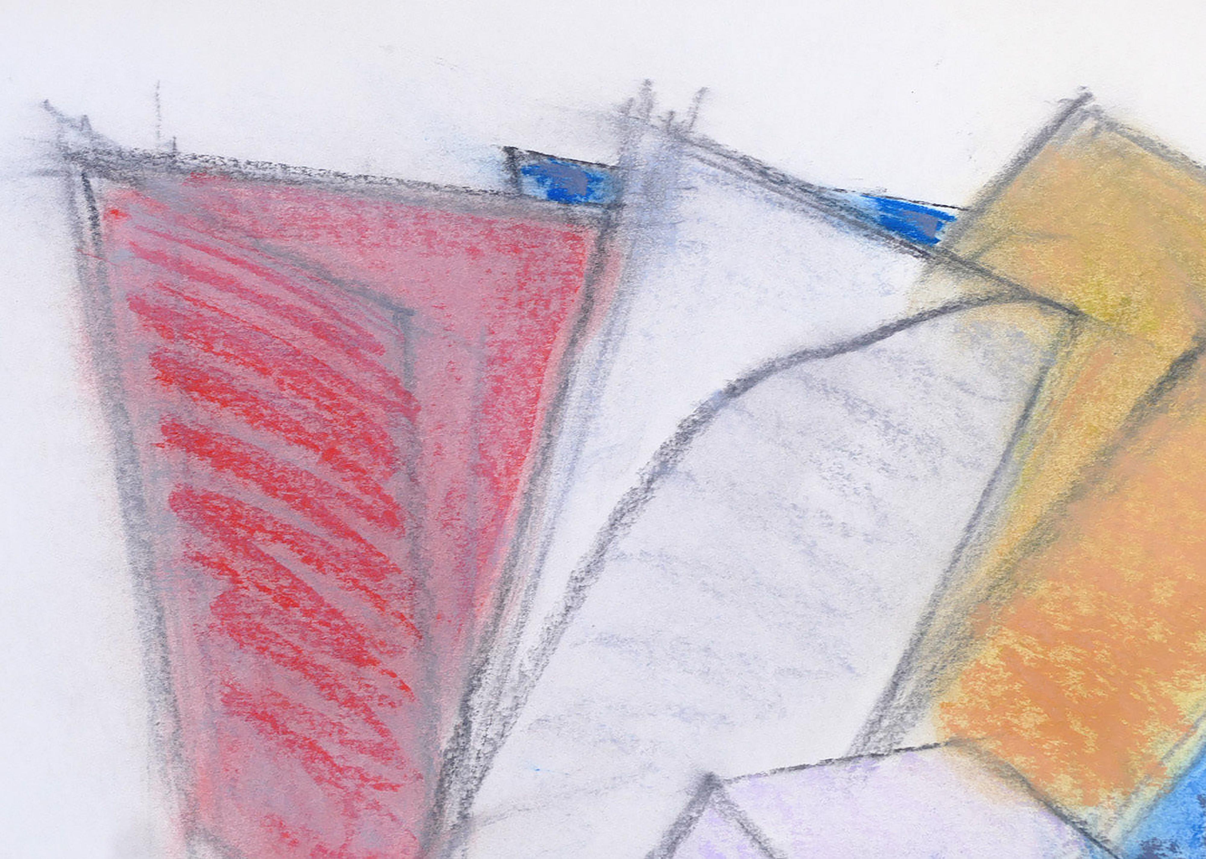 Charles Hinman, Minimalist Drawing, Mid-Century Modern Geometric Abstract Signed For Sale 2