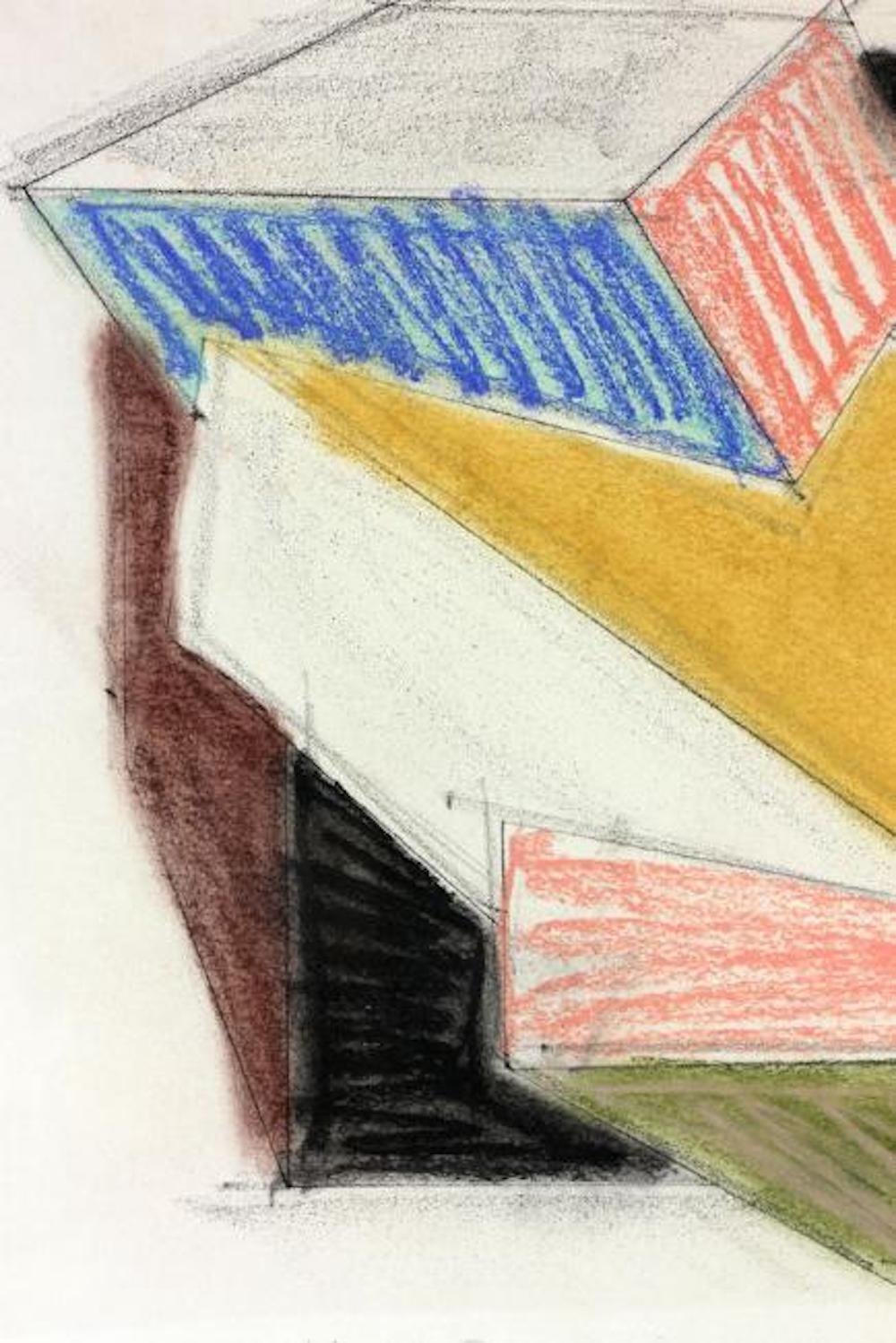 Charles Hinman
Untitled Geometric Abstraction (Hand Signed), 1980
Pastel & Graphite painting on Paper
Signed and dedicated to 