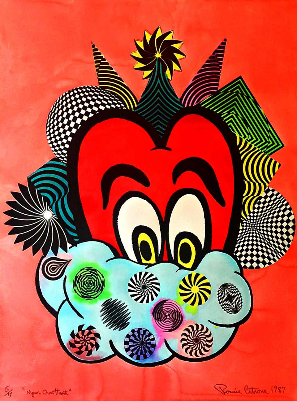 Ronnie Cutrone - Your Own Heart, friend of Andy Warhol Haring Basquiat & Scharf