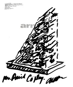 Arman, Speranza di pace, disegno firmato della Famed Espoir de Paix, Libano