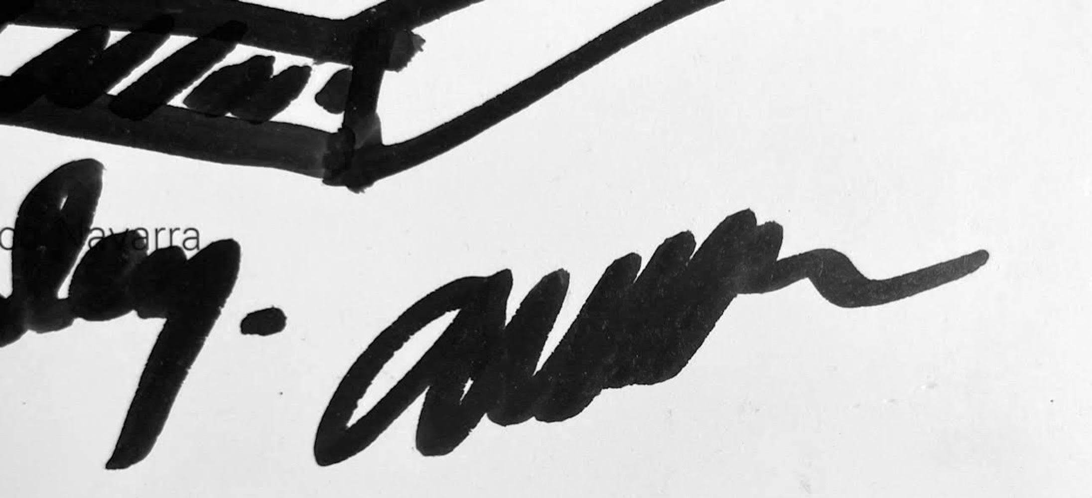 Arman, Esperanza de Paz, dibujo firmado de la famosa Escultura Espoir de Paix, Líbano 2