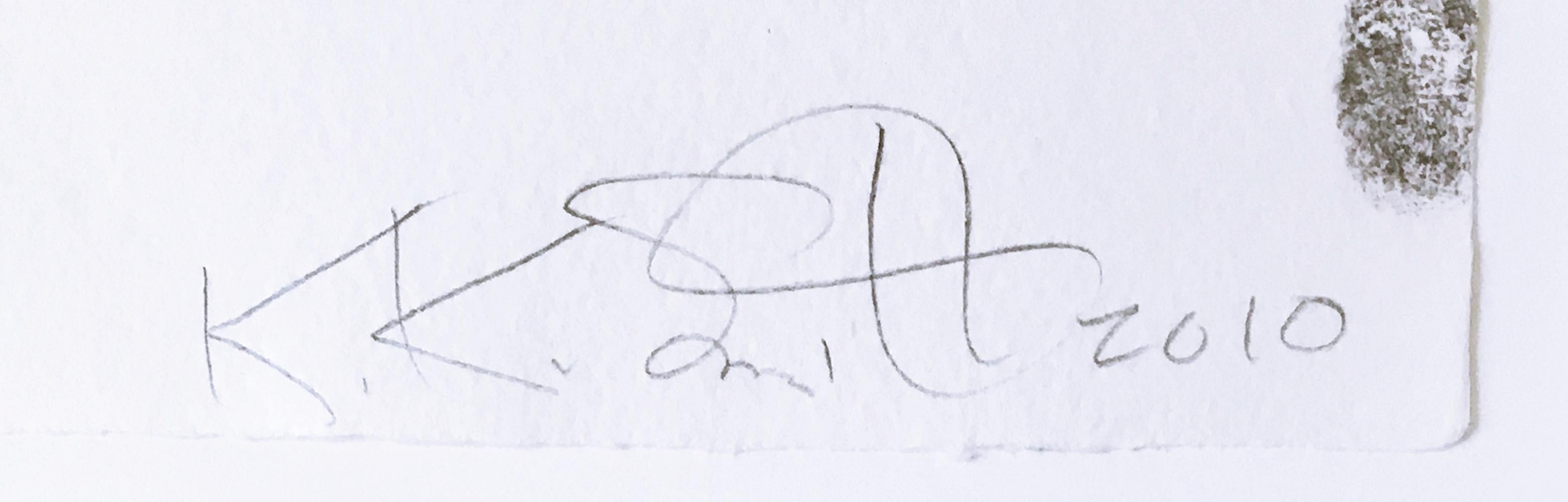 Papillon avec paillettes, monogravure mixte signée sur papier aquarelle, encadrée 1