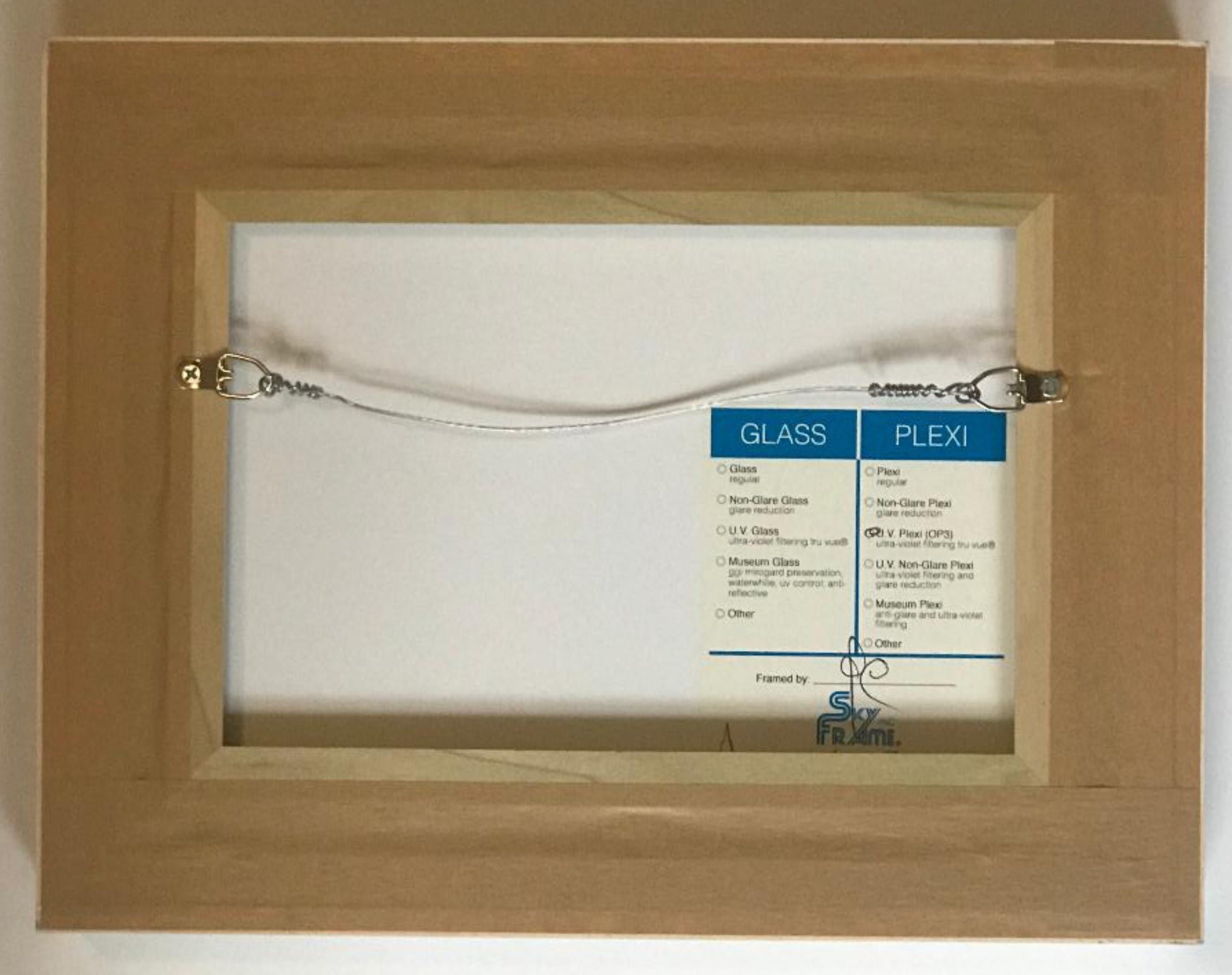 Papillon avec paillettes, monogravure mixte signée sur papier aquarelle, encadrée 3