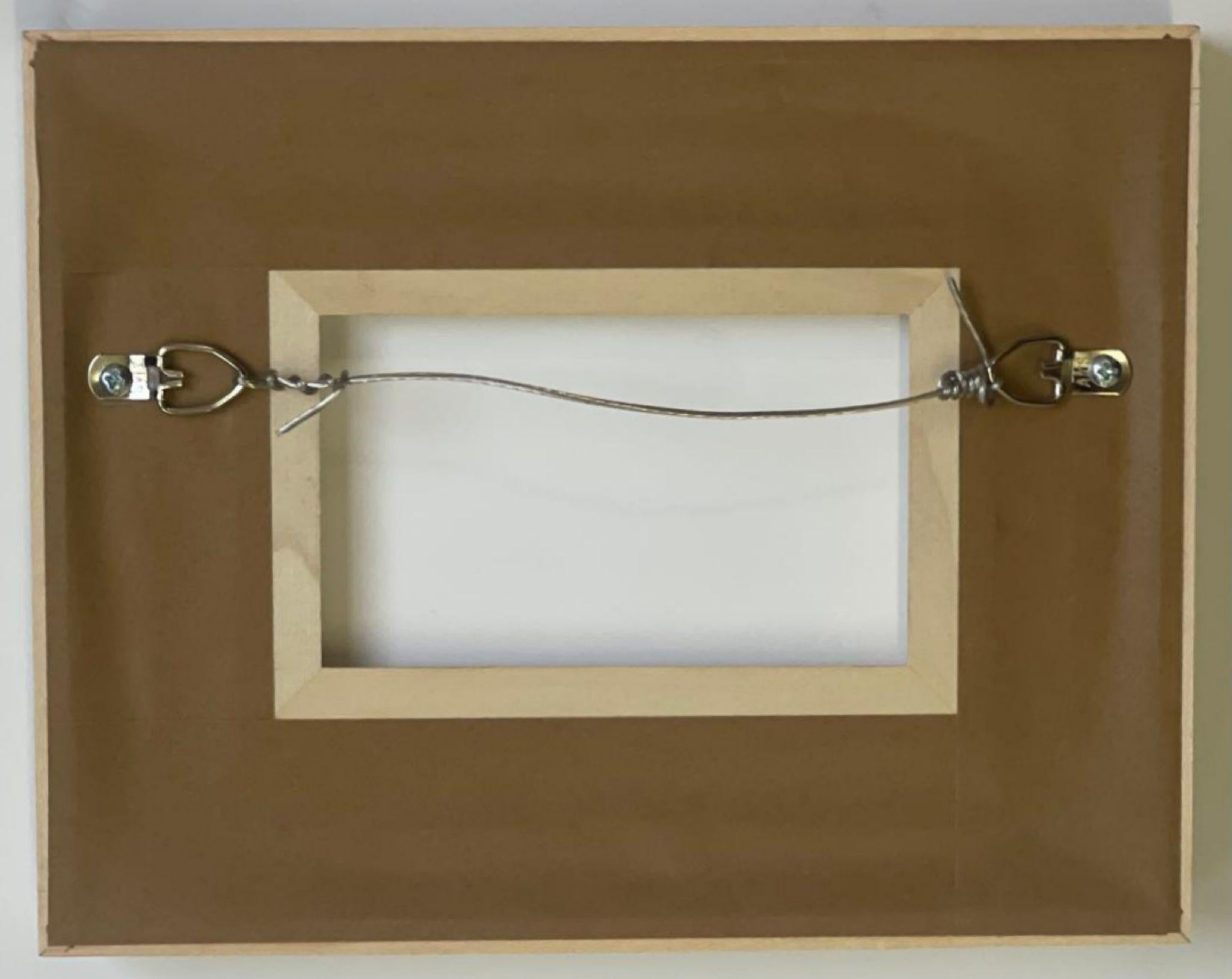 Líneas en cuatro direcciones diferentes dibujo original firmado e inscrito en tarjeta postal - Art Minimalista de Sol LeWitt