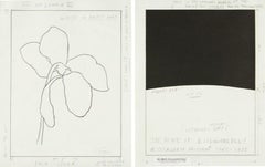 2 Unique Museum Works: Drawing of Cyclamen III, and collage for Conques, Signed