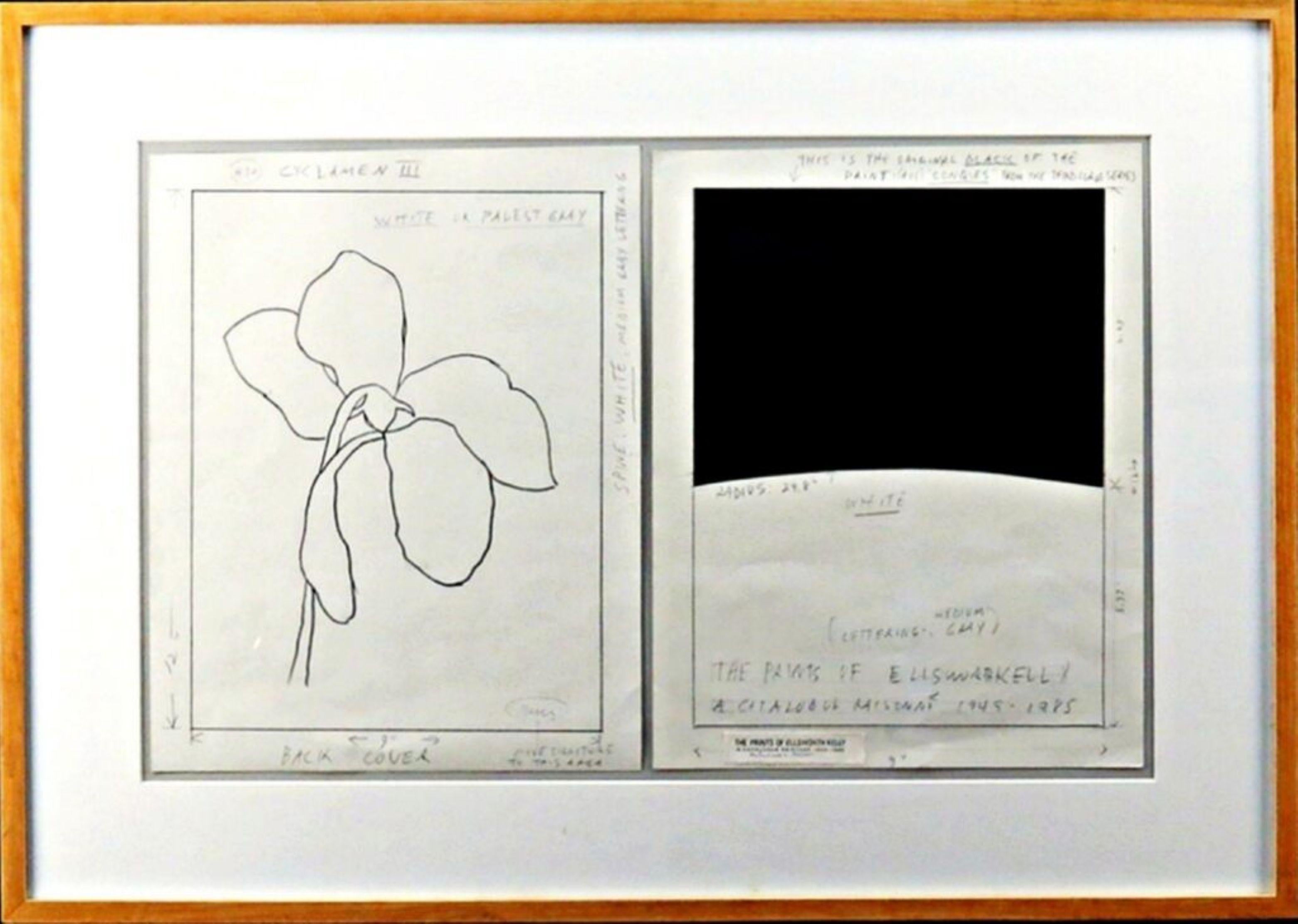 2 Obras de museo únicas: Dibujo de Ciclamen III, y collage para Conques, Firmado - Art de Ellsworth Kelly